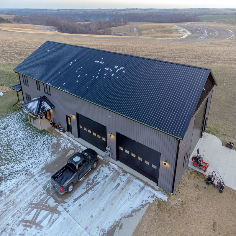 Steel structure garage and hangar (6)