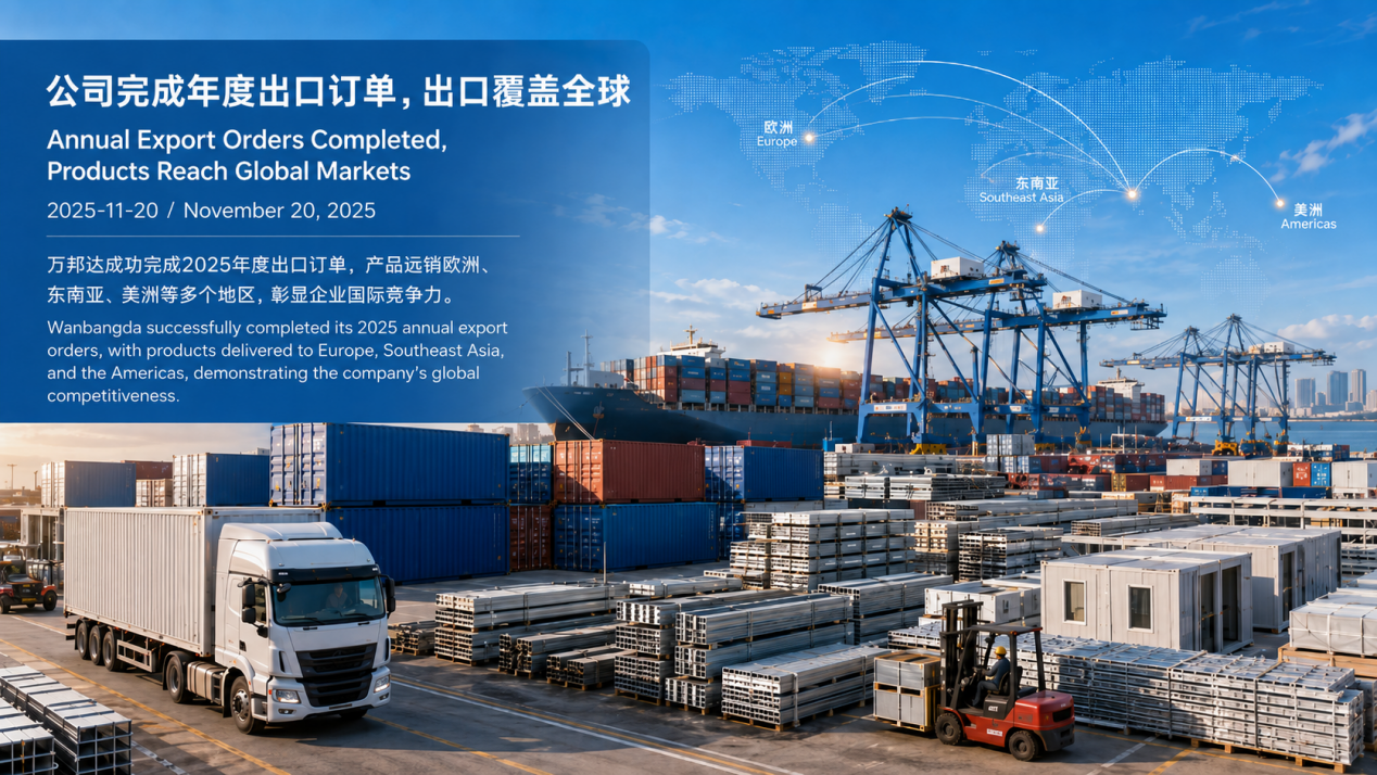 公司完成年度出口订单，出口覆盖全球